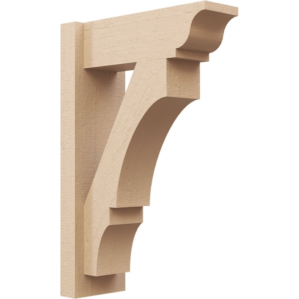 Ekena Millwork 6-in W x 16-in D x 24-in H Balboa Trad Rough Cedar Woodgrain TimberThane Outlooker, Primed Tan OUTUR060X16X24BOA04RCPR - main